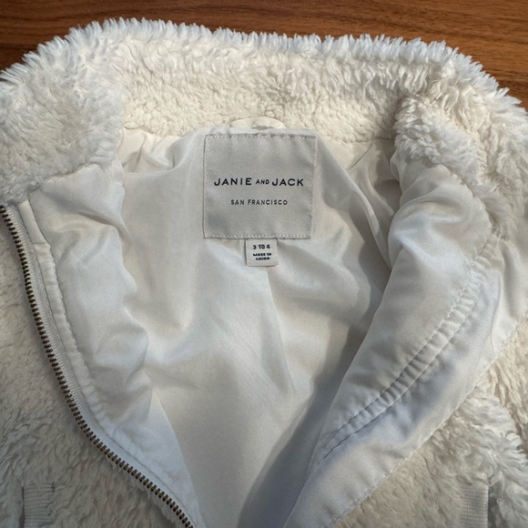 Janie and Jack Sherpa Cropped Jacket | Jet Ivory | GUC | Cozy Fall Layer - Picture 3 of 6